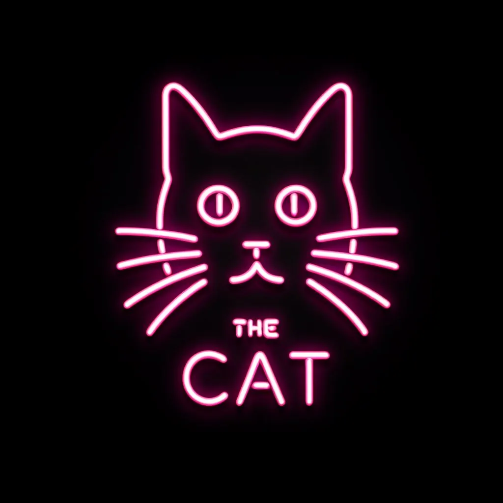 THE CAT neon logo